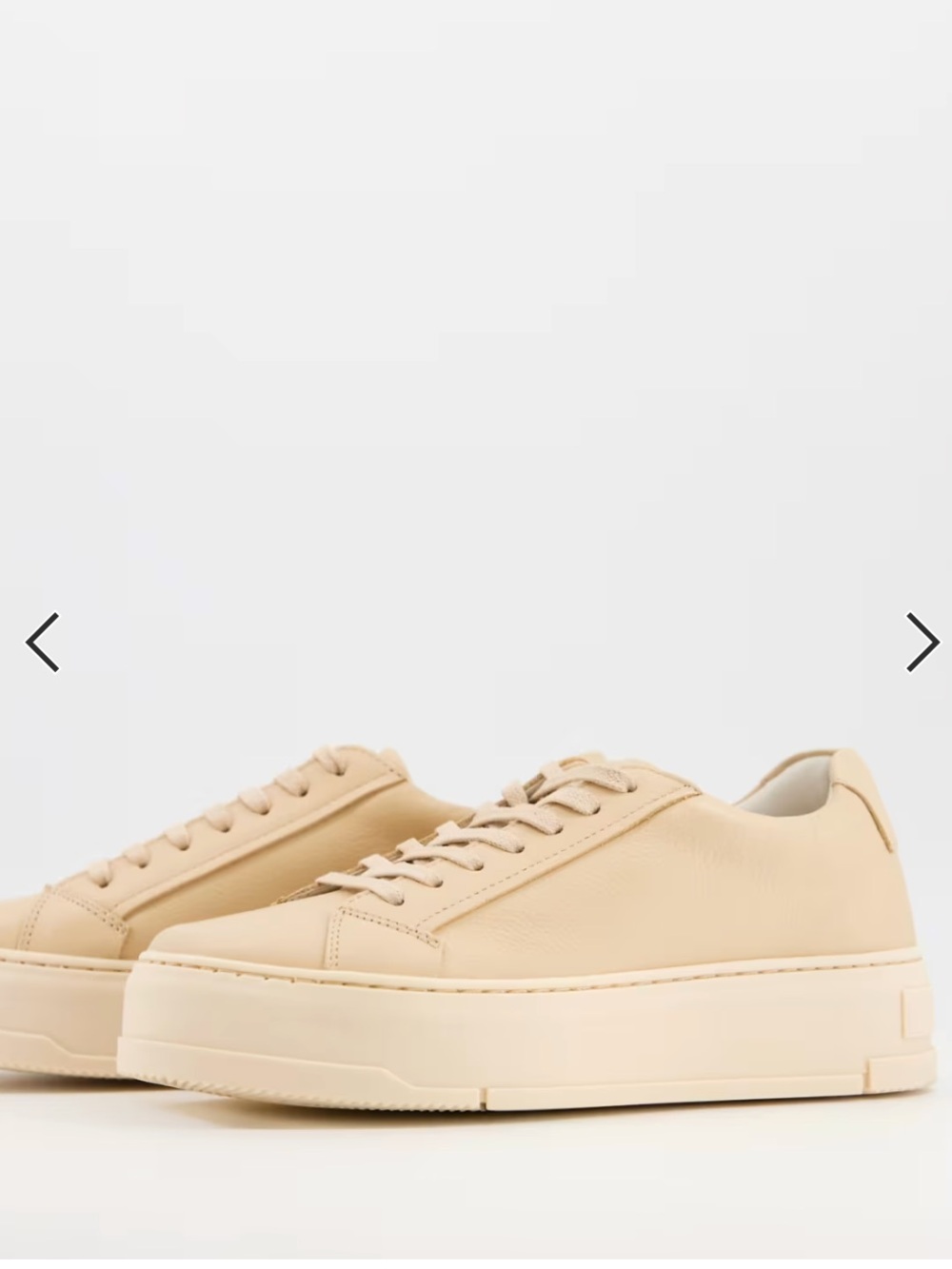 Vagabond women’s Judy Platform sneakers in Beige Leather